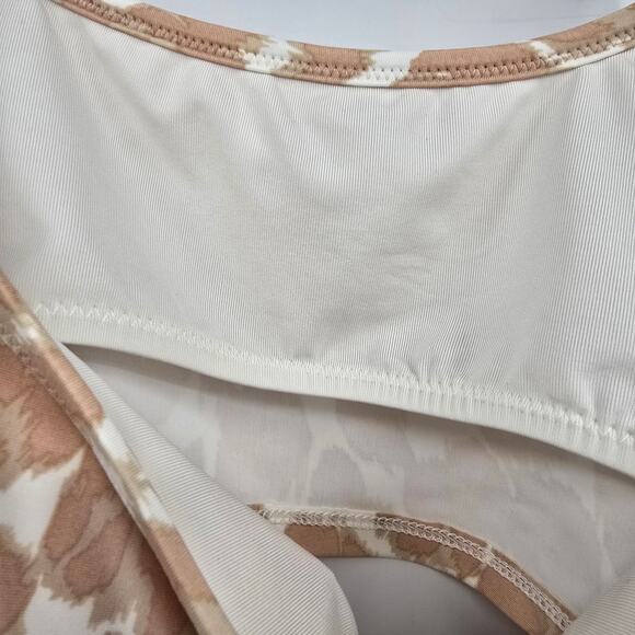 Aerie Women's Cheetah Animal‎ Print Scoop Longline Bikini Top Size Medium - Picture 5 of 11